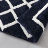 SEVOBAL Bathroom Rugs Bath Mat Rug Home Decor Carpet Shower Mat Home Decor Double Pattern for Shower Room Bathroom Home, Navy, 60"*24"*1.25" - 3 of 4