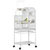 Akoasm 55 Inch Large Parakeets Parrot Bird Cage & Carrier With Rolling Stand, Food Container And Toy Hooks-Black - 3 of 4