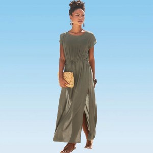 Women's Tie Waist Cover up Beach Dress - LASCANA - 1 of 4