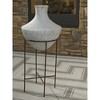 Signature Design by Ashley Estonbank 35" Metal Vase, Distressed Cream Farmhouse - 2 of 4