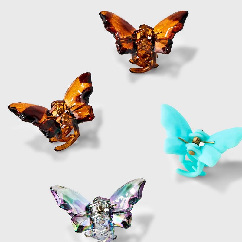 Girls&#39; 8pk Matte Butterfly Claw Clips - art class&#8482;, 5 of 6