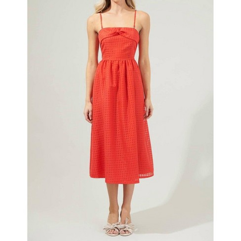 Women's Cary Chest Bow Midi Dress - SUGARLIPS - image 1 of 2