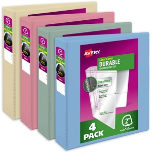 Avery Durable View 3 Ring Binders, 2 Inch Slant Rings, 530-Sheet Capacity, DuraHinge, 2.8 Inch Wide Spine, Customizable Clear Covers and Spine, - 1 of 4