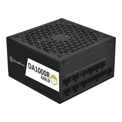 SilverStone Technology  ATX 3.0 1000W PSU, 83.5A +12V, Silent 135mm Fan, Cybernetics Gold, Semi-Fanless, 12+4 Pin 12VHPWR, Dual CPU, 16AWG