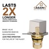 CASAINC 3 Hole Deck Mounted Widespread Bathroom Faucet with Waterfall Spout and Matching Pop-Up Drain - 4 of 4
