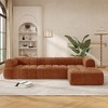 122" Modern L-Shaped Sectional Sofa with High-Density Foam, Chaise Lounge, Fully Assembled Right-Hand Facing, No Assembly Needed - 2 of 4