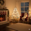 4FT Silver Pre-Lit Christmas Tree, 400 Tips, 150 LED Lights, 11 Modes, Hinged Full Design with Metal Stand, Perfect Indoor & Outdoor Holiday Decor - 2 of 4