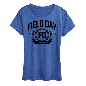 Women's - Instant Message - Field Day Collegiate Short Sleeve Graphic T-Shirt - 1 of 4