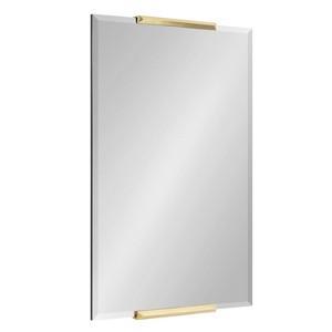 Kate and Laurel Erina Metal Rectangle Mirror, 20x31, Gold - 1 of 4