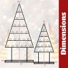 Angel Sar 2-Pack Metal Christmas Card Holder Set, Tree-Shaped Display Stands with 36 Clips & 2 Stands (44.5" & 30"), Black, Holiday Decor - 4 of 4