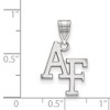 Black Bow Jewelry 10k White Gold United States Air Force Academy Fighting Falcons NCAA Medium Pendant - 2 of 3
