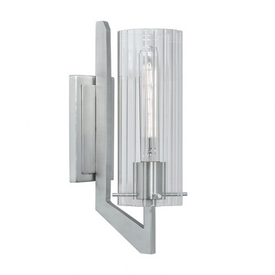 Norwell Lighting Faceted 1 - Light Sconce in  Brushed Nickel