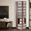VEVOR Media Storage Cabinet, Rotating Media Tower, Holds up to 1040 CDs, Protects & Organizes Music, or Memorabilia Collections- Espresso - 2 of 4