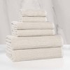Viscose Cotton Blend Medium Weight Soft Textured Ribbed Towel Set by Blue Nile Mills - 2 of 4