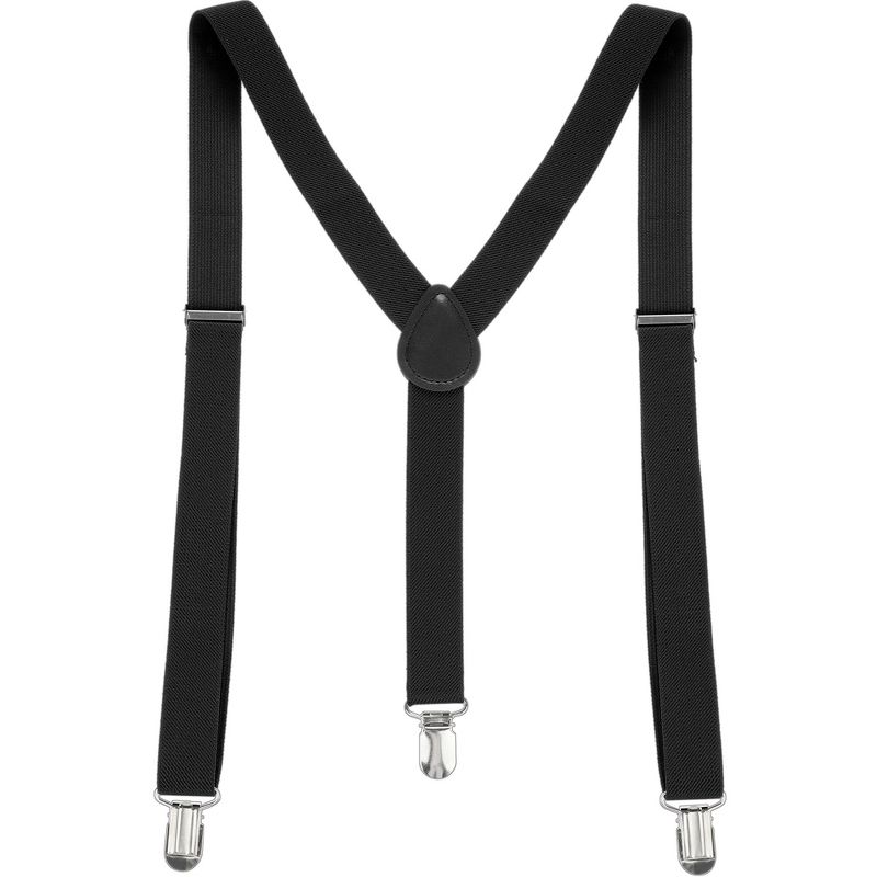 Allegra K Lady Woman Adjustable Metal Clamp Elastic Suspenders Braces, 1 of 6