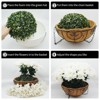 Artificial Geraniums Flowers with Brown Basket Set of 2, Artificial Hanging Flowers Plant, 12 Pcs Outdoor Flowers - 4 of 4