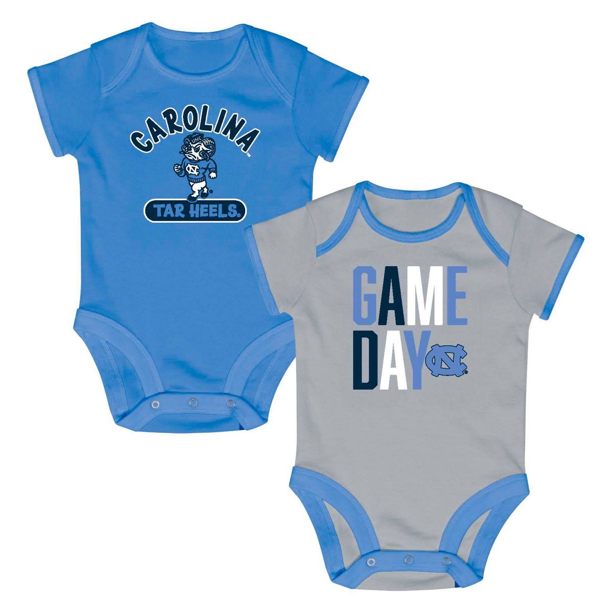 NCAA North Carolina Tar Heels Newborn 2pk Bodysuit