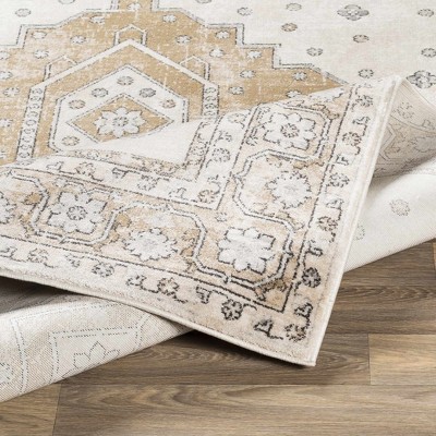 Southwark Washable Rectangular Black Synthetic 6'7" x 9' Area Rug