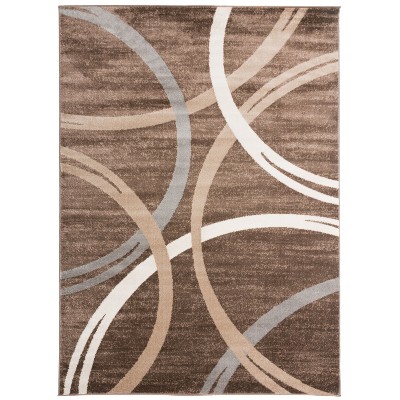 Abstract Blue Swirls Easy-Care Synthetic Area Rug 2' x 3'