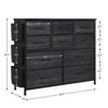 Clothes Dresser with 10 Drawers & Side Pockets – Vertical Storage Organizer, TV Stand - 3 of 4