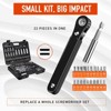 Itopfox Ratchet Screwdriver Set, EDC Gear Tool Pocket Ratcheting Screwdriver, Stocking Stuffers for Men, 90 Degree Right Angle Mini Ratchet Set - 4 of 4