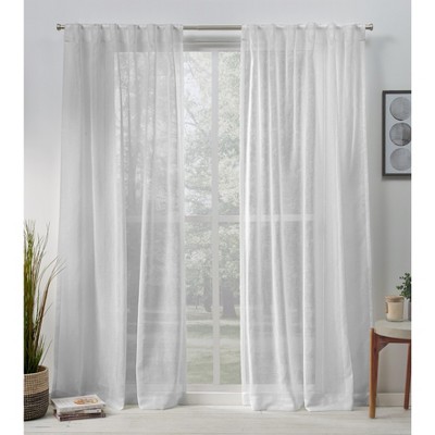 Exclusive Home Belgian Sheer Hidden Tab Top Curtain Panel Pair, 50