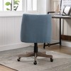Upholstered Swivel Office Chair, Modern Rolling Vanity Chairs, 360-Degree Swivel Casters, Height Adjustable Task Chairs - 4 of 4