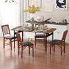 Tangkula Folding Dining Chairs Set of 2 Foldable Wood Kitchen Chairs with Padded Seat Solid Wood Frame - 3 of 4