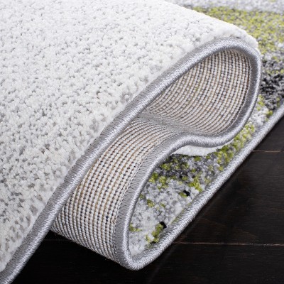 Galaxy 8' x 10' Grey and Green Abstract Area Rug