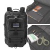 Backpack, Tactical Backpack  Camping Rucksack, 3-Day Pack Trip w/USA Flag Patch, D-Rings, Black - 3 of 4