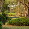 PLAYBERG Outdoor Playground Gym Heavy Duty Kids Fun Hanging Trapeze Bar, Green Steel Bar and Yellow Chain Swing Playsets - 4 of 4
