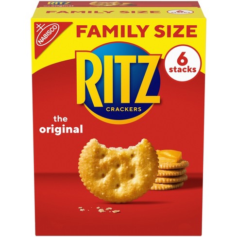 RITZ Peanut Butter Sandwich Crackers, Family Size, Pack of 16