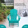 Tangkula 2PCS HDPE Adirondack Chair W/Ergonomic Design&Ottoman Outdoor Lounge Armchair Chair for Yard&Patio Black/Coffee/Grey/Turquoise/White - 4 of 4