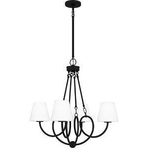 Quoizel Lighting Atkins 4 - Light Chandelier in  Matte Black - 1 of 1