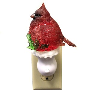 7.5 Inch Cardinal Swirl Nightlight Electric Holly Plug-In Nightlights - 1 of 3