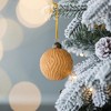 TopComfy Decorative Object Glass Christmas Ball Ornaments Glitter Painted Set for Holiday Decor, Gold, 3"*3"*3" - 2 of 4