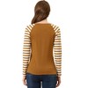 INSPIRE CHIC Women's Striped V Neck Long Raglan Sleeve T-Shirts - 4 of 4