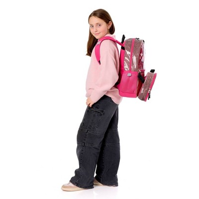 Locker Club Kids16L Kids Backpack with Lunch Box Headphone - Red/Gray: Preschool Backpack