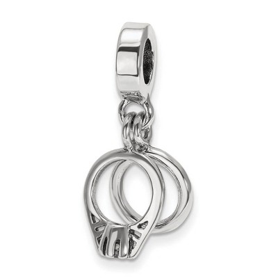 Black Bow Jewelry Sterling Silver and CZ Bridal Rings Dangle Bead Charm