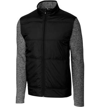 Cutter & Buck Stealth Hybrid Quilted Mens Big and Tall Full Zip Windbreaker Jacket