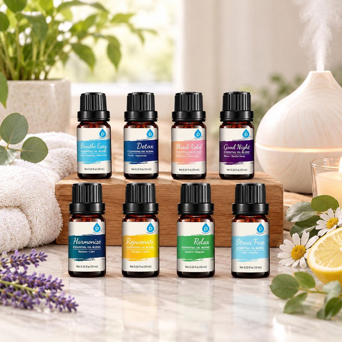 8 Pack of 100% Pure Essential Aromatherapy Oils - thumbnail 3