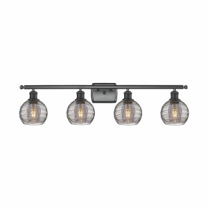 Athens Deco Swirl - 4 Light Bath Vanity In Industrial Style-9 Inches Tall and 36 Inches Wide - 1 of 1