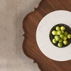 FONTOI Mid-Century Coffee Table Living Room with Crackle Pattern Glass, Rattan Bottom Storage Shelf, 2-Tiere End Table， Brown, 31.5"* 31.5"*20.25" - 4 of 4