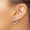 Black Bow Jewelry 2mm Polished Sterling Silver Round Hoop Earrings, 15mm (9/16 in) - 3 of 4