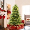 LuxenHome 6Ft Pre-Lit Green Full Artificial Pine Christmas Tree with 8 Light Functions - 2 of 4