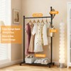 Metal Clothing Rack for Hanging Clothes, Freestanding Garment Rack with Wheels, Rolling Clothing Rack for Hallway Bedroom Living Room - 3 of 4