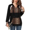 Coolmee Women's Zip Up Hoodies Drawstring Hooded Sweatshirts Casual Long Sleeve Top - 2 of 4