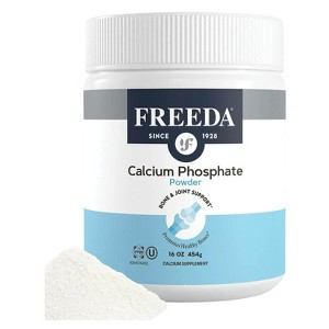 Freeda Calcium Phosphate Powder – Kosher Calcium & Phosphorus Supplement for All Ages – Bone & Joint Support for People & Pets – 16 oz - 1 of 4