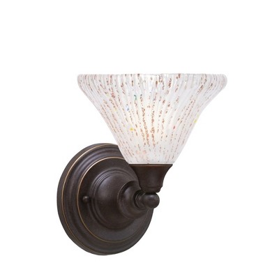 Toltec Lighting Any 1 - Light Sconce in  Dark Granite with 7" Frosted Crystal Shade