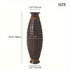 AZL1 Life Concept Decorative Vase Hand Woven Bamboo Artificial Rattan Modern Design for Home Decor Flower Arrangements, Brown, 9.84"*9.84"*40.9" - 3 of 4